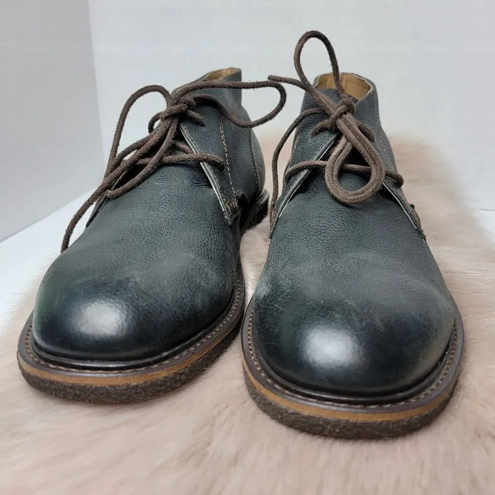 Lucky Dark Green/Gray Leather Men's  Chukka Boot Shoes Size 11